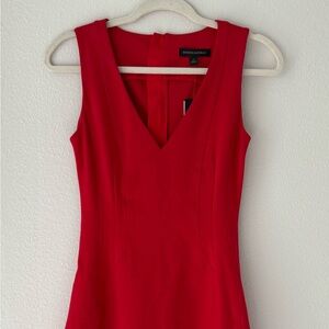 Banana Republic Red V-Neck Dress